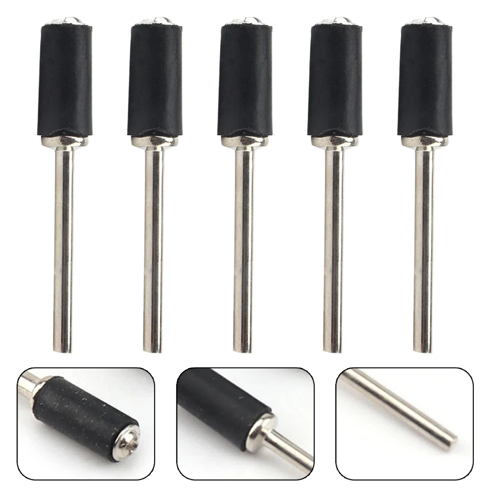 5pcs Rubber Mandrel 1/8inch Grinder Drum Sandpaper Circle Kit Mandrel Sanding Kit For Rotary Tool Circle Kit For Rotary Tool