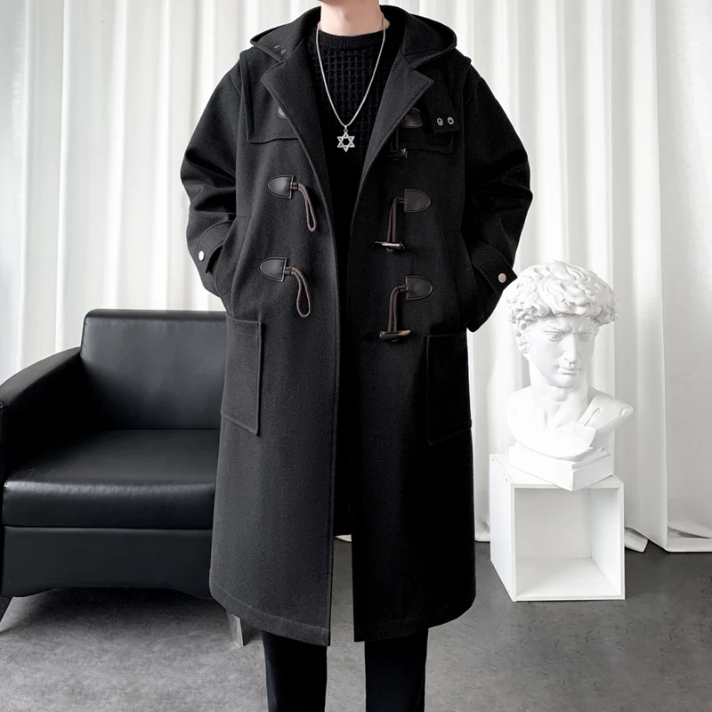 2026 Newest Winter Men's Woolen Coat Long Style Double Breasted