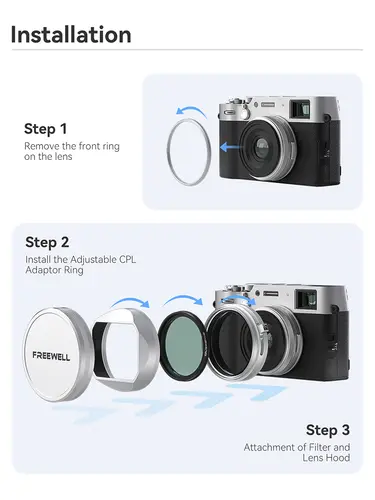 Freewell New Style CPL/GMIST Filter With Lens Hood Compatible With Fujifilm X100VI X100V X100S X100T X100F Fuji Series Cameras - Image 3