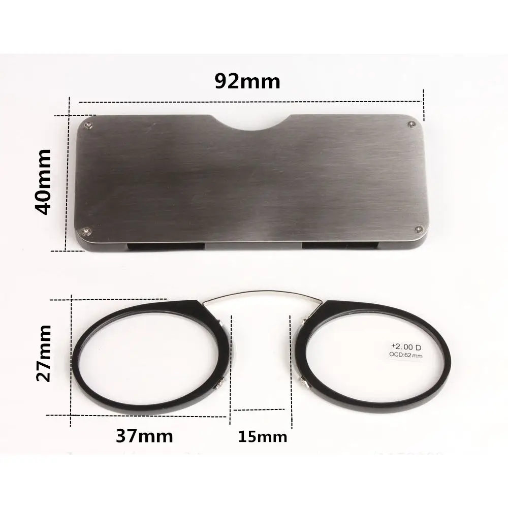 2026 Clip-On Mini-Lesebrille für Männer und Frauen, Lesebrille ohne Seitenbügel, Pince-nez 1.0 - 3.0 – Detail 8