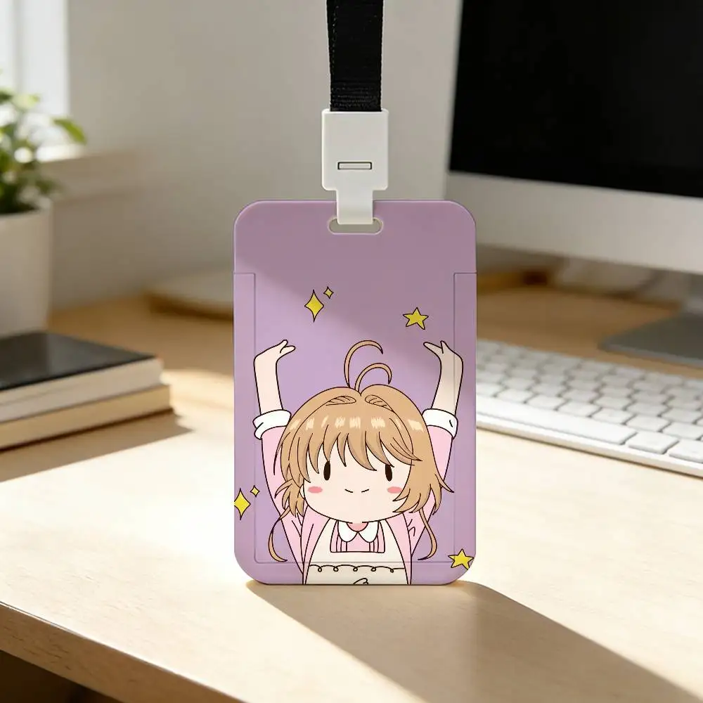 Schöner C-Cardcaptor Sakura Mädchen-Kartenhalter für Studenten, Campus-Essenskarten, öffentlichen Nahverkehr und U-Bahn – Detail 3