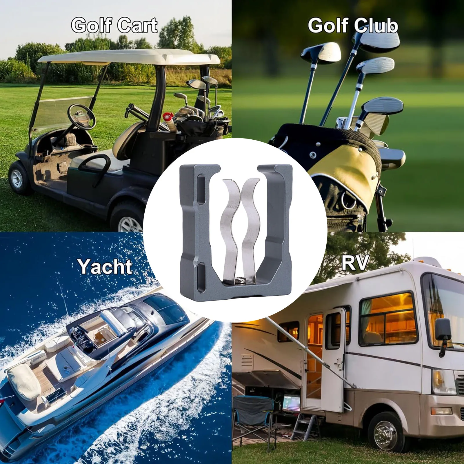 Magnetic Clip Aluminum Alloy Lightweight Anti Slip Wear Resist Golfing Cart Magnetic Clip Sturdy for Beach Chairs Fishing Rods