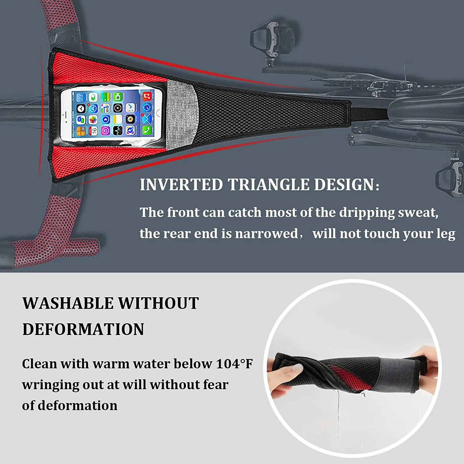 Bicycle Trainer Sweatbands Indoor Waterproof Bike Sweatband Cycling Sweatband Handlebar Accessories Sweat Net Frame Protection