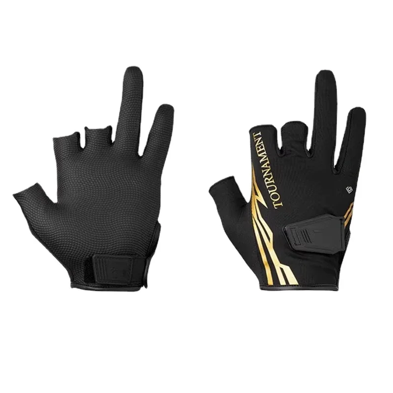 Leather Fishing Gloves Three-finger Fishing Gloves for Men Waterproof Five Finger Cut Anti-scratch MLXL