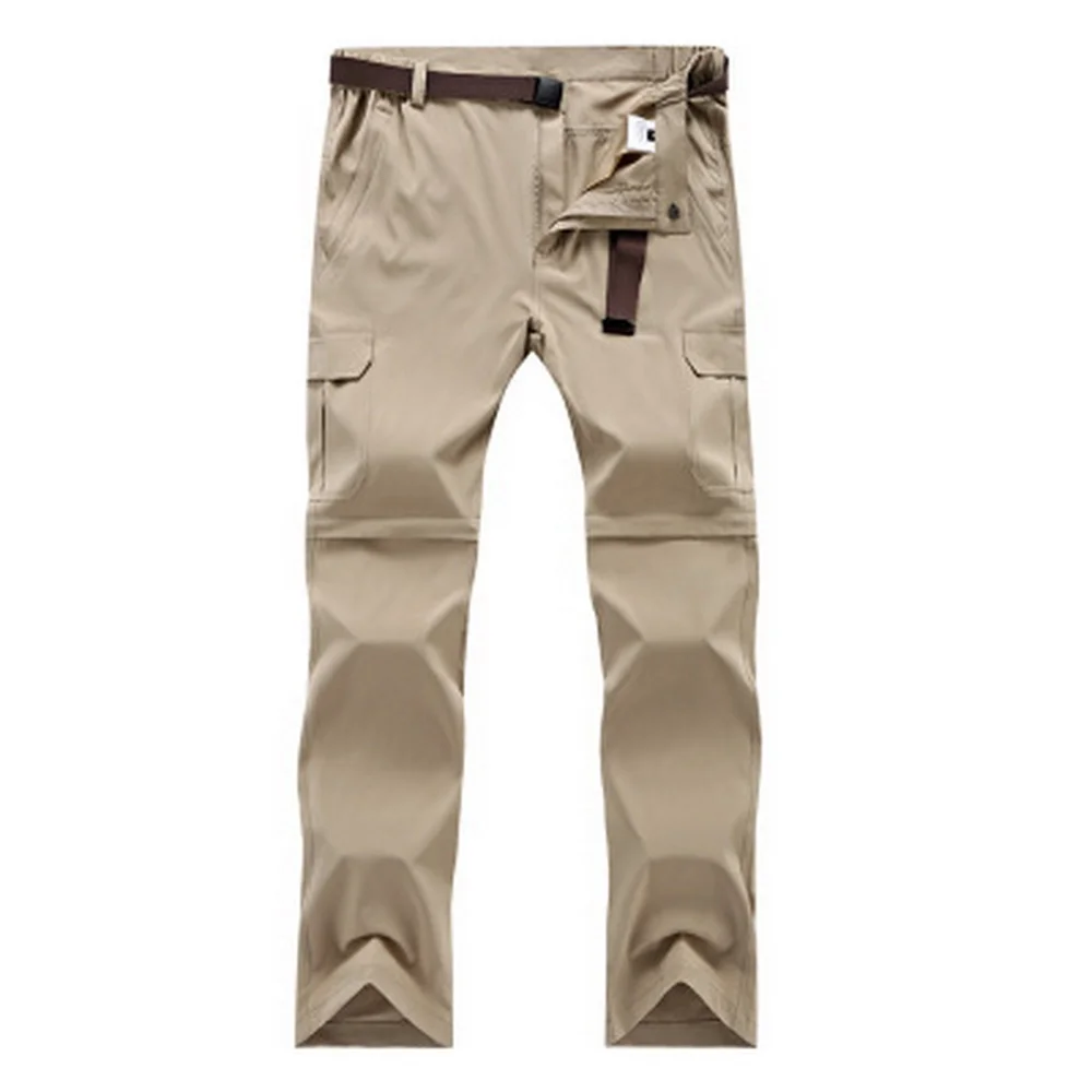 Hiking Pants Mens Quick Dry Removable Summer UV Protection Breathable Camping Trekking Fishing