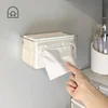 Acrylic Wall-mounted Tissue Box Transparent Paper Towel Storage Box Napkin Paper Box Toilet Punchfree Household Tissue Dispenser 5