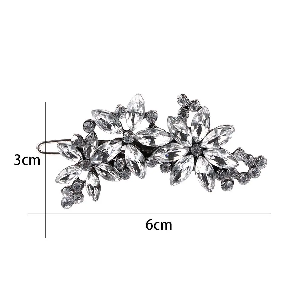 1 PC New Fashion Rhinestone Flower Hair Clip Crystal Hair Clip Jewelry Accessories
