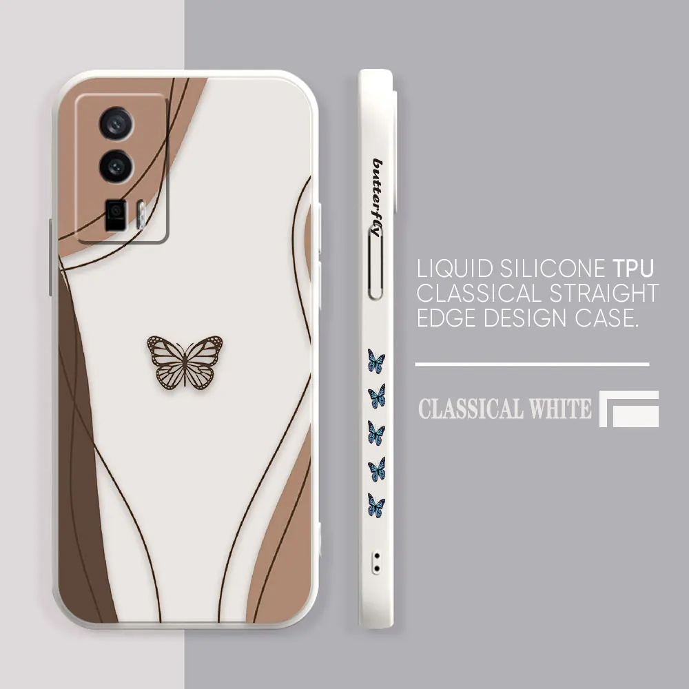 thumbnail image 1 of Case For Redmi K60E K50 K40S K40 K30 K20 10C 9 8A 8 10 Pro 4G 5G Colour Simple Liquid silicone Case Beautiful Butterfly, 1 of 5