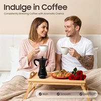 Cafetière électrique italienne 480W, cafetière à moka en aluminium, pratique et rapide pour la maison, 300 ml 6