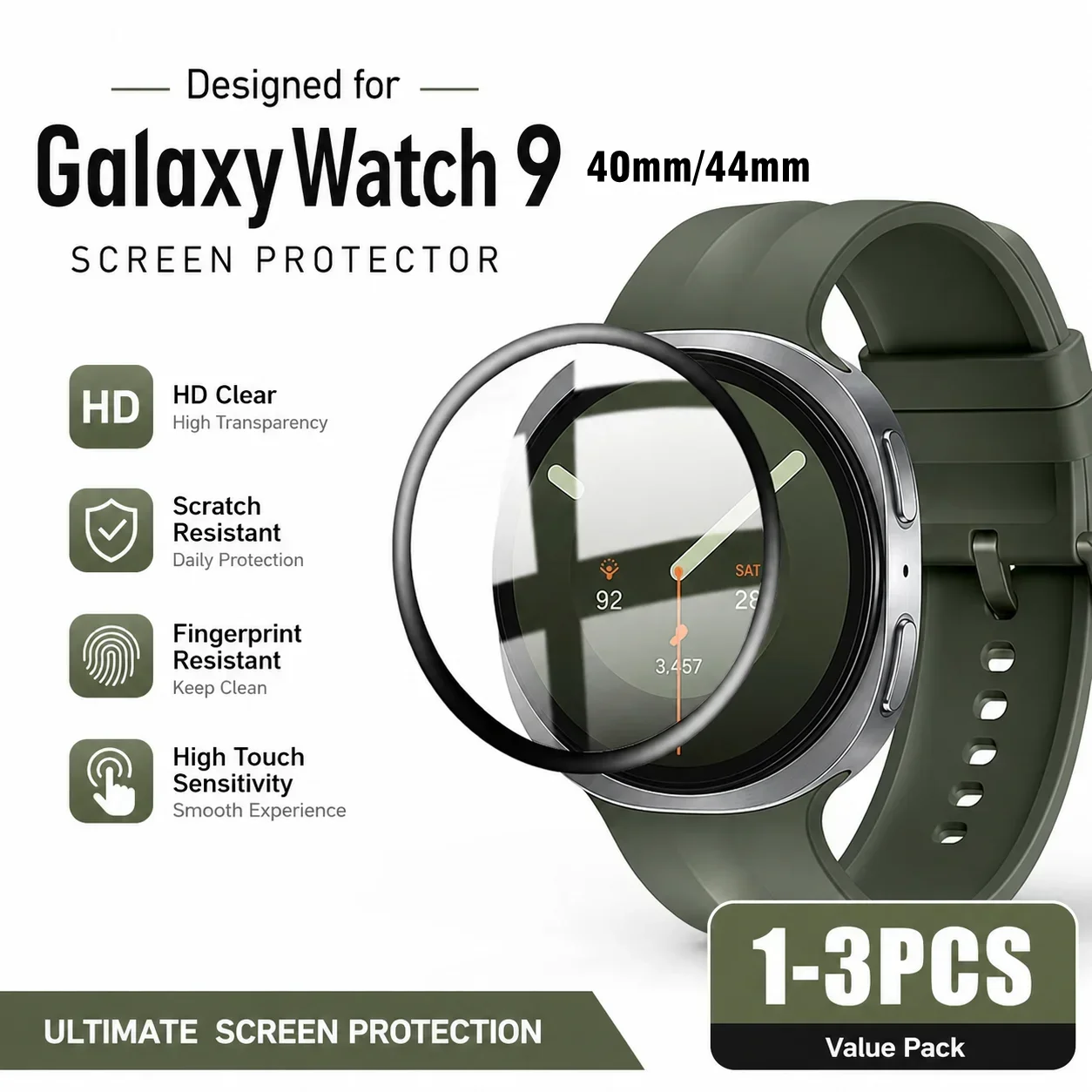 Premium Screen Protector Pack for Samsung Galaxy Watch - High-Quality Protective Films for Enhanced Durability