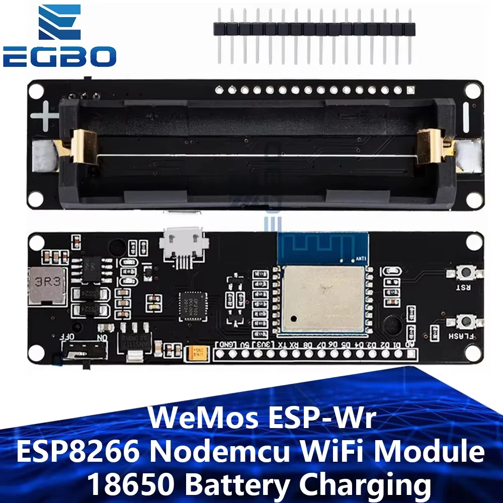 1 ~ 10PCS EGBO für WeMos D1 ESP-W-02 ESP8266 Nodemcu WiFi Modul Mit 18650 Batterie Aufladen