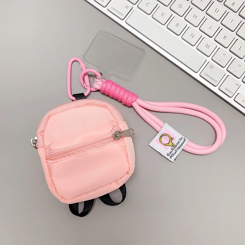 Stylish Double Layer Wallet Phone Case with Pendant and Mini Coin Purse
