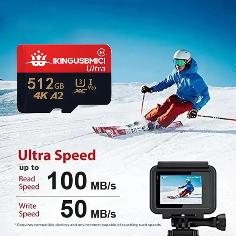 유니버설 메모리 카드 TF 카드 SD 카드 마이크로 TF/SD 카드 64GB 256GB 512GB 방진 울트라 HD A1 C10 (대시캠, 스마트폰용)