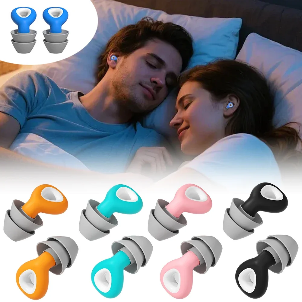 Noise-Reducing Silicone Earplugs with Portable Case - Washable & Hygienic