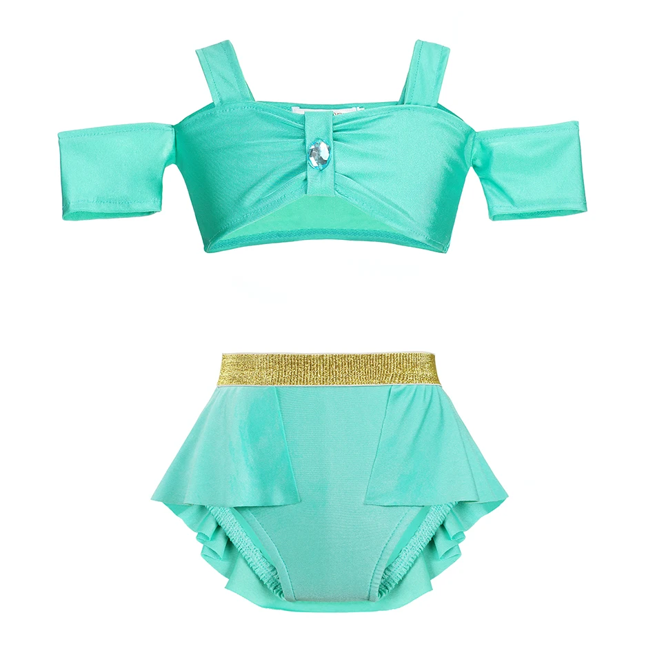 thumbnail image 1 of Disney-traje de baño de Jasmine y Elsa para niña, conjunto de Bikini de unicornio, Isabela, Mirabel, sirena, Ariel, novedad, 1 of 5
