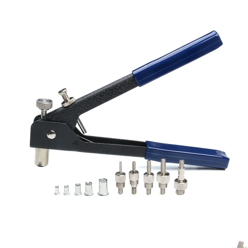 86Pcs/set M3-M8 Blind Hand Rivet Nuts Heavy Duty Nut Threaded Insert Rivet Tool Riveter Gun Riveting Household Repair Tools