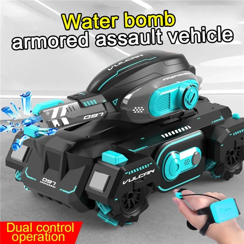 11000 피스 물 폭탄 4WD 원격 제어 탱크, 파이팅 물 폭탄 탱크 RC 스턴트 자동차 드리프트 rc카 어린이용 장난감 어린이 선물