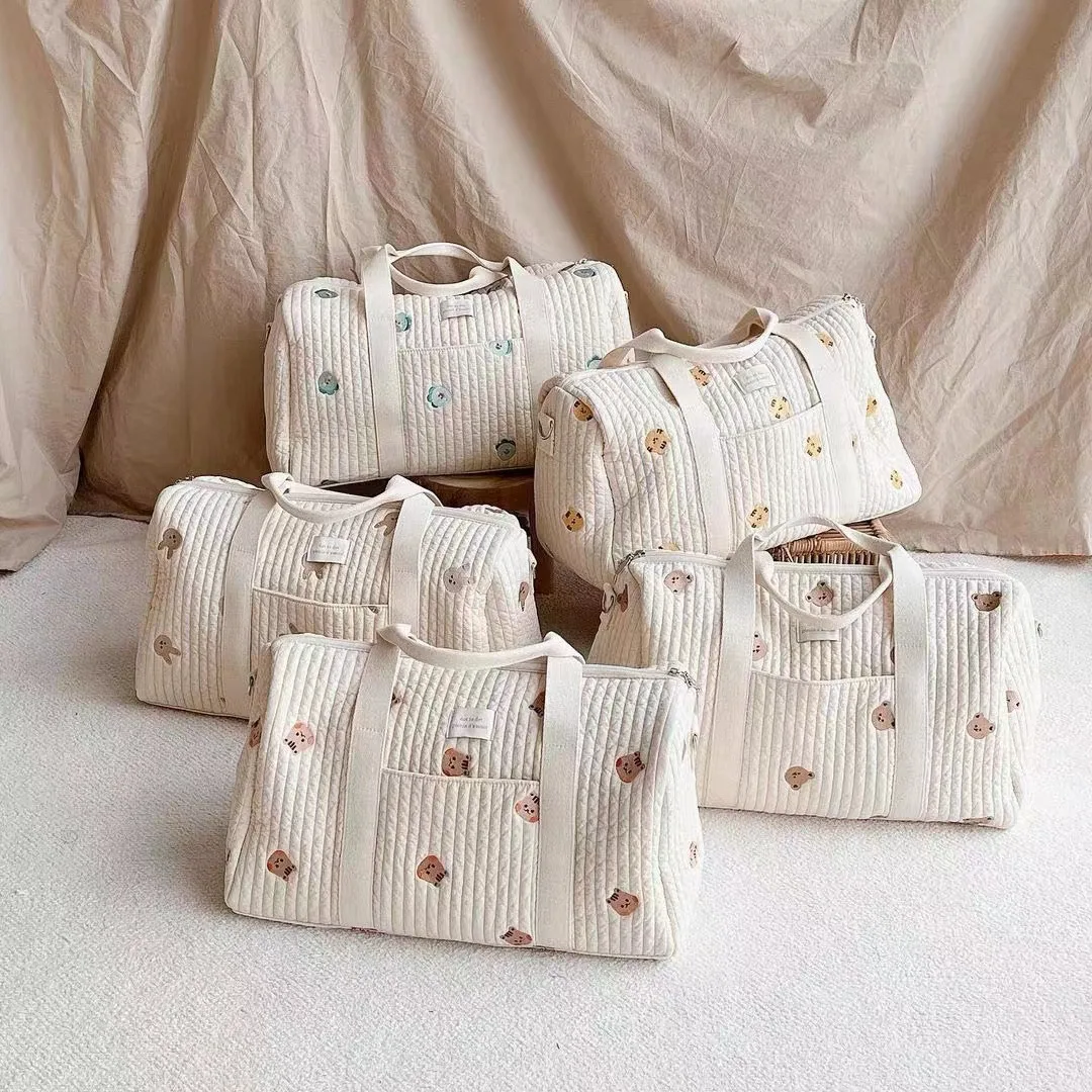 Large Maternity Bag for Baby Diaper Maternal Mommy Bag Quilted Nappy Maternity Packs Toiletry Labour Luggage Bag Mom Travel Tote 3