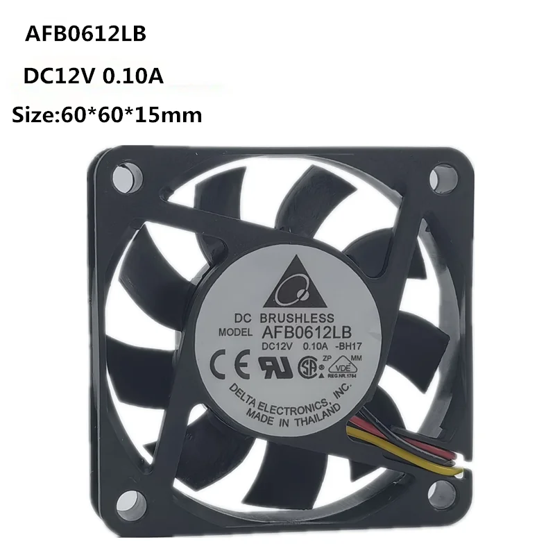 New original for Delta AFB0612LB 12V 0.10A 6015 6CM 4-wire PWM CPU silent cooling fan