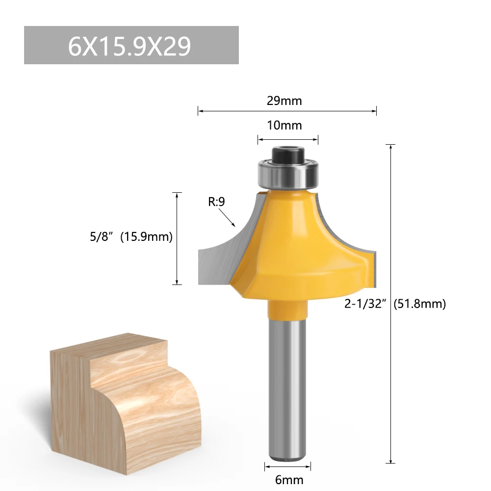 12 stücke 6mm Schaft Router Bit Set Trimmen Gerade Ecke Perlen Bits für Holz Fräser Hartmetall Schneiden Holz werkzeug 06011 – Detail 13