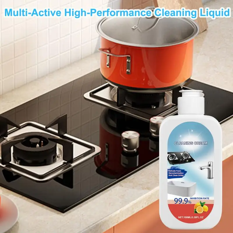 Kitchen Cleaner Liquid Household Cleaners Cleaning Spray 100ml Heavy Oil Stain Cleaner Effective Stove For Dining Table