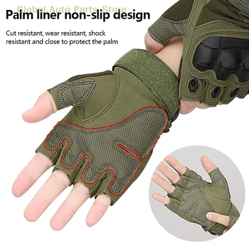 Fingerless Glove Half Finger Gloves Tactical Military Army Mitts SWAT Airsoft Bicycle Outdoor Shooting Hiking Driving Men Women 5