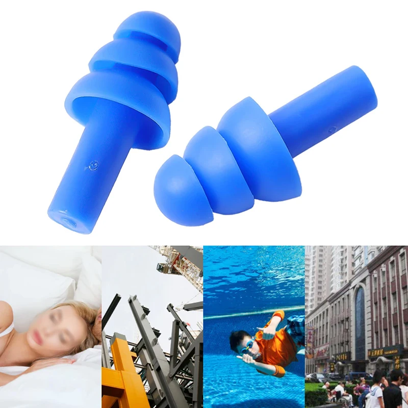 A Pair of Soft Silicone Earplugs for Adults and Children Waterproof Swimming and Diving Ear Protectors Noise Proof Earplugs