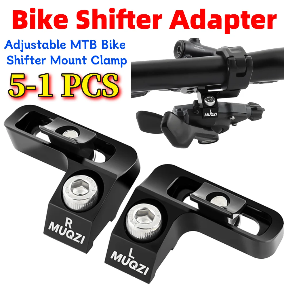 Bike Shifter Adapter Aluminum Alloy MTB Shifter Mount Clamp Adjustable Control Mount Clamp Bicycle Tool 5-1PCS