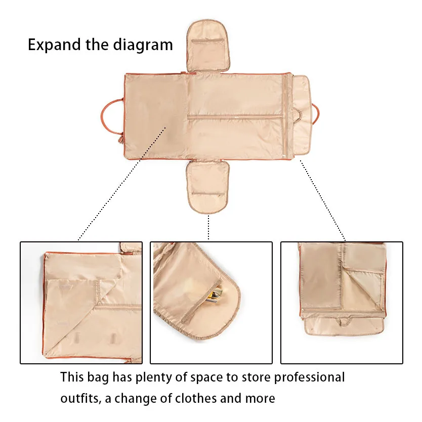 Lucshy Travel Bag PU Leather Travel Garment Bag Large Capacity Foldable Storage Fashion Outdoor Sports Waterproof Handbag