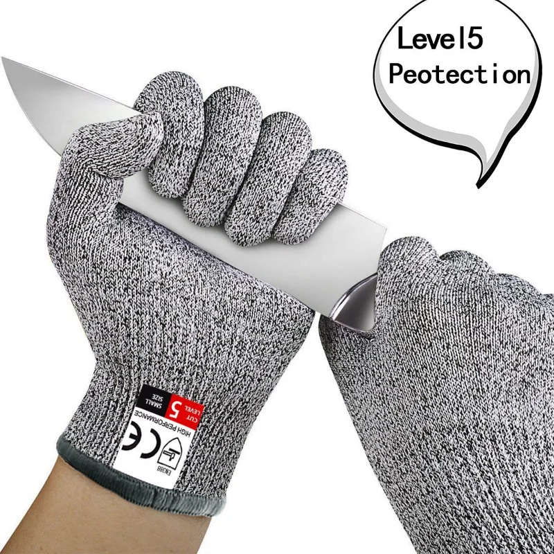 Schnittfeste Handschuhe der Güteklasse 5, Küche, HPPE, kratzfestes Glasschneiden, Sicherheitsschutz für Gärtner – Detail 1