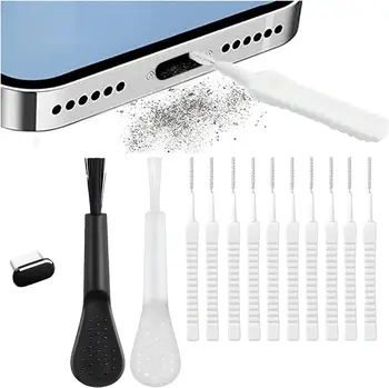 Kit di pulizia per porta di ricarica del telefono da 13 pezzi, mini spazzole anti-intasamento, kit di pulizia per telefono, strumento per la rimozione della polvere dai diffusori