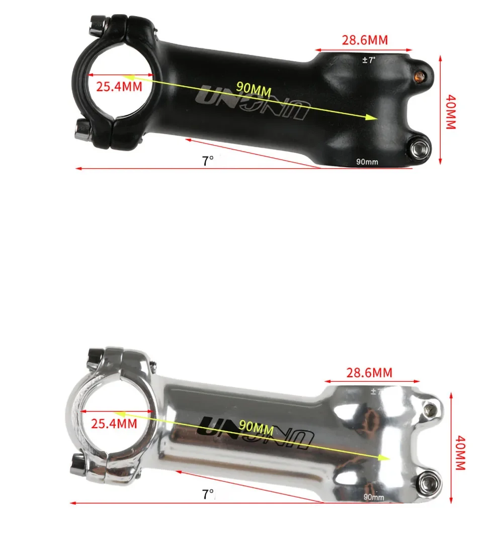 Description Picture 3 of item2022 UNO Ultralight Aluminum Alloy MTB Bike Stem 28.6*25.4mm 60-130mm +/- 7Degree Handlebar Stem Cycling Bike Accessories