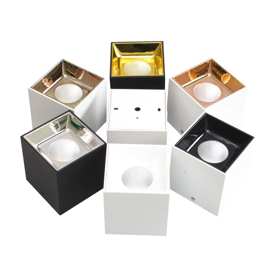 LED 천장 조명 쿼드레이트 눈부심 방지 COB 스포트라이트, 조도 조절 가능, AC110V220V, 10W, 12W, 15W, 20W, 24W