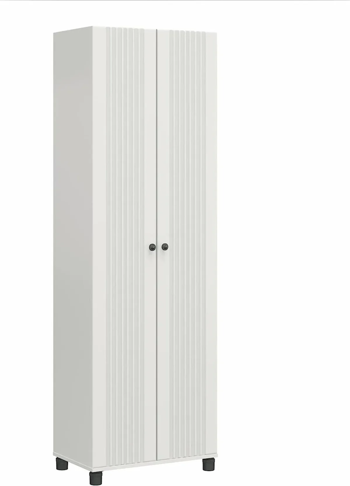 

SystemBuild Kendall 24" Wide 2 Door Storage Cabinet, Fluted White