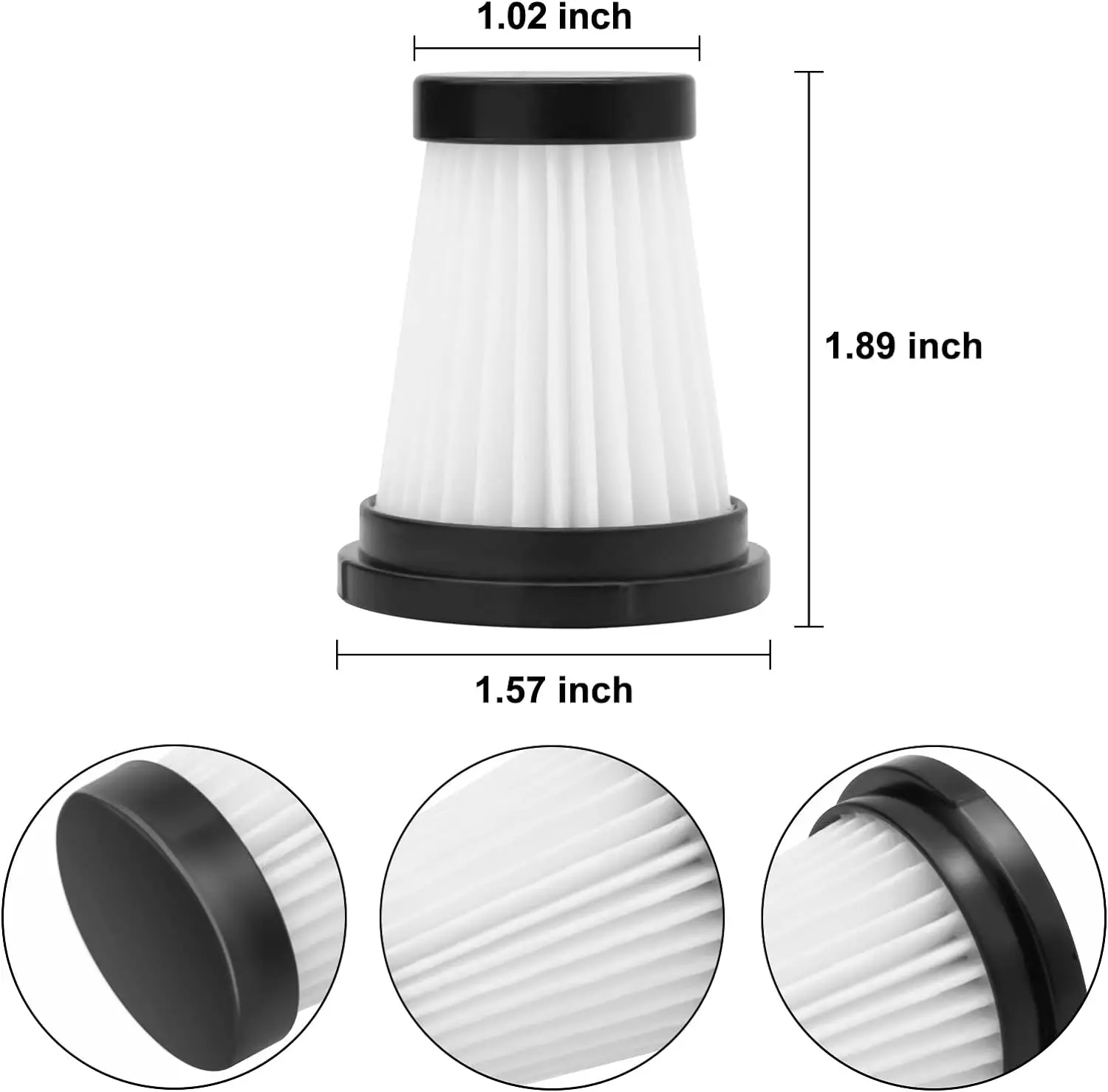 HEPA Filters Replacement Parts for MOOSOO K12 K12 PRO K13 Handheld Cordless Vacuum Cleaner Washable Accessories Filter
