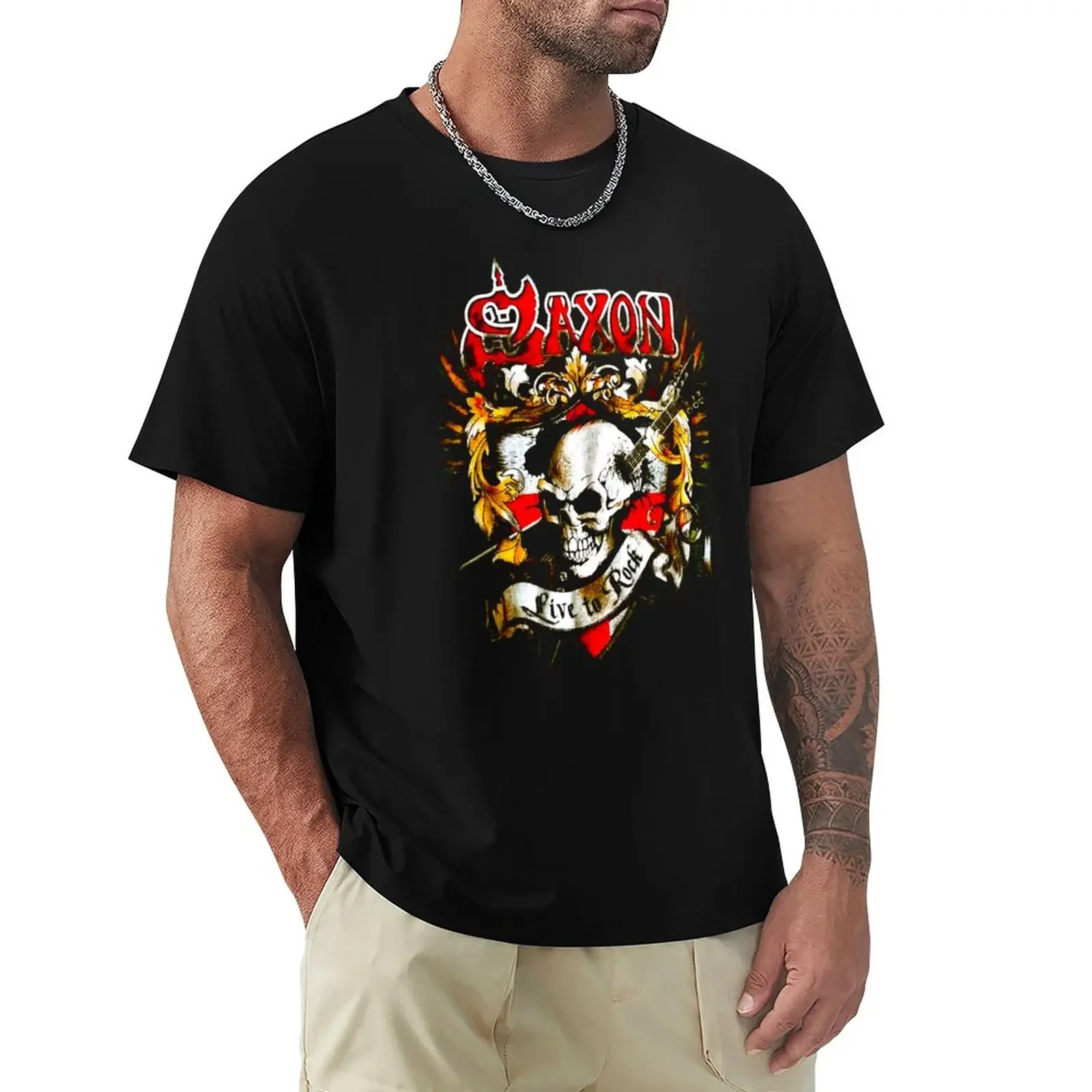 

Saxon T-Shirt anime clothes tops kawaii clothes oversized t shirt men