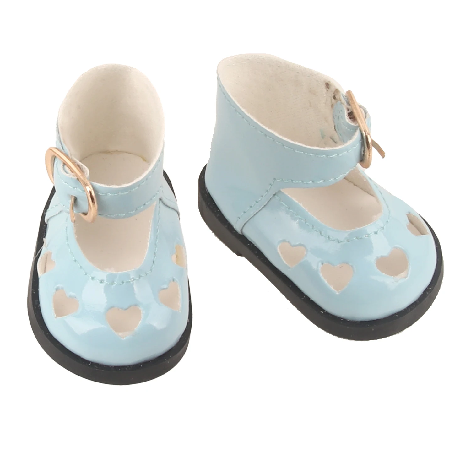 5.5CM PU Leather Mini Doll Shoes For 14 Inches American Doll Boots Hollowing Heart Bow Shoes For 35Cm Baby Girl,Lise,Nancy Dolls
