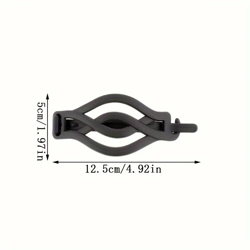 4-teiliges Set Große Kunststoff-Haarspangen - Elegante Matte Gedrehte Haarklammern für Damen - Langlebige Einfarbige Haarspangen zum Valentinstag – Detail 6