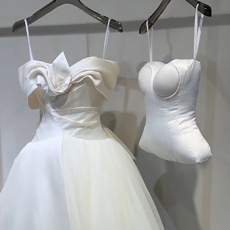 Manichino da negozio di abbigliamento per abiti da donna, modello 3D con imbottitura morbida, supporto per vetrina, espositore per abiti da sposa. - immagine 3