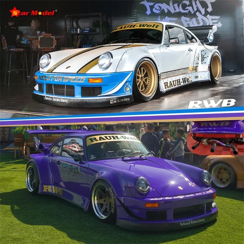 

Star Model 1:64 Rauh-Welt RWB930 GT Gloss Purple / NFS White limited699 Diecast Model Car