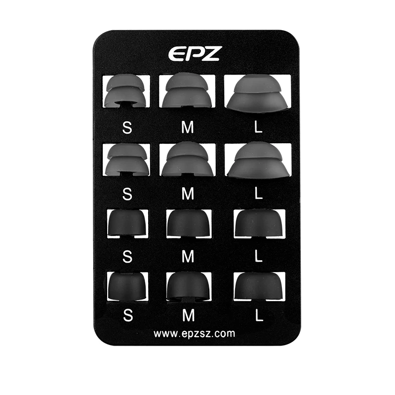 이어폰 용 EPZ 이어폰 이어팁 실리콘 커버 캡 교체 이어 버드 IEM 이어 버드 이어 캡 이어 플러그 이어 패드 쿠션 12Pcs