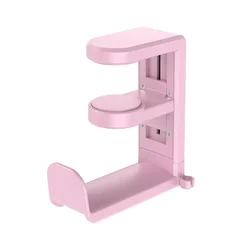 Rotating Headphone Stand and Desk Hanger for Gaming Headsets and Accessories (Pink)