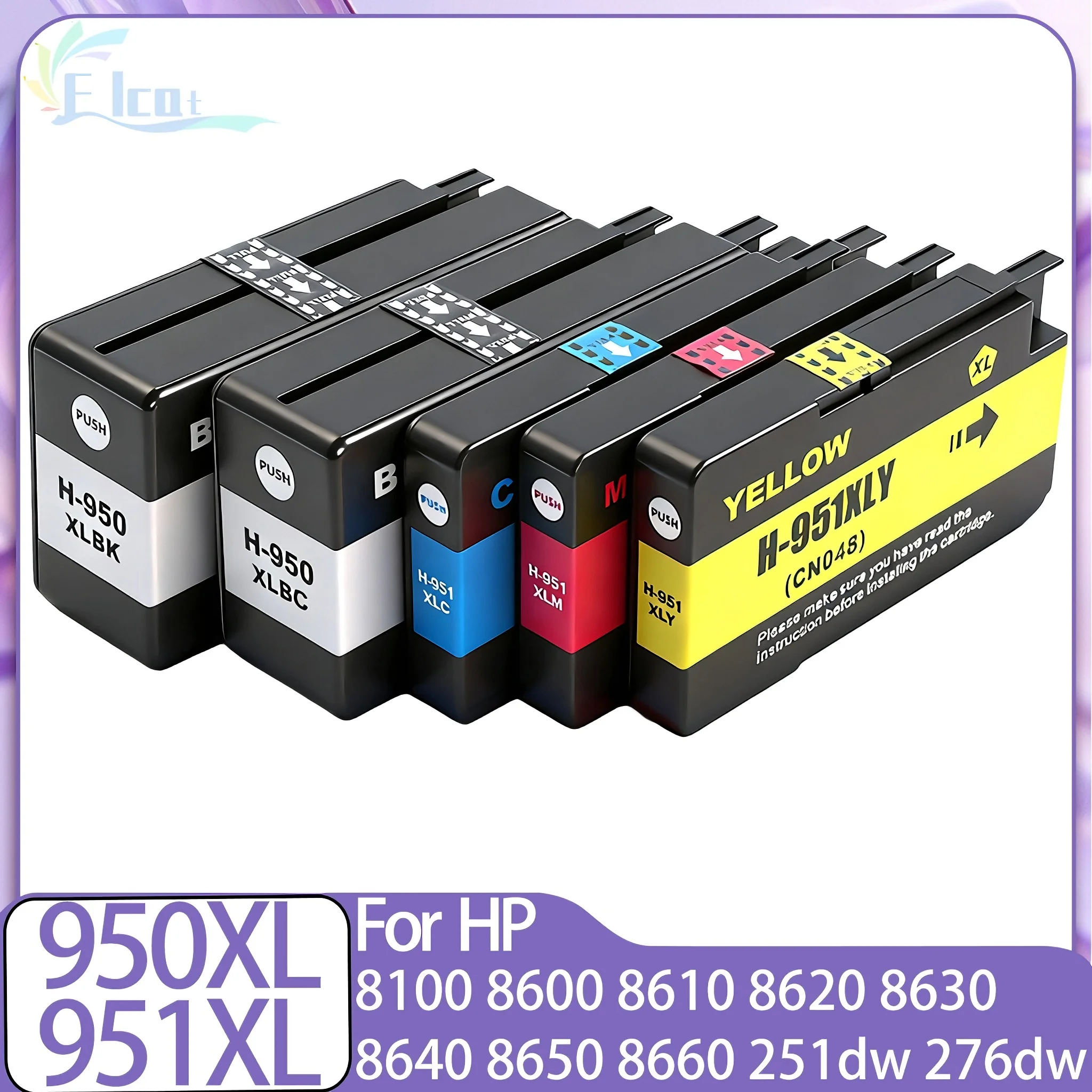 Cartouches Compatibles HP 950-951 XL - Pack De 4 - Pour OfficeJet Pro 251DW, 8600, 8620, 8660 Etc. - Haute Capacité