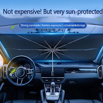 Parasole per Auto, Protezione Solare per Parabrezza, Accessori per Ombreggiatura Interna Estiva