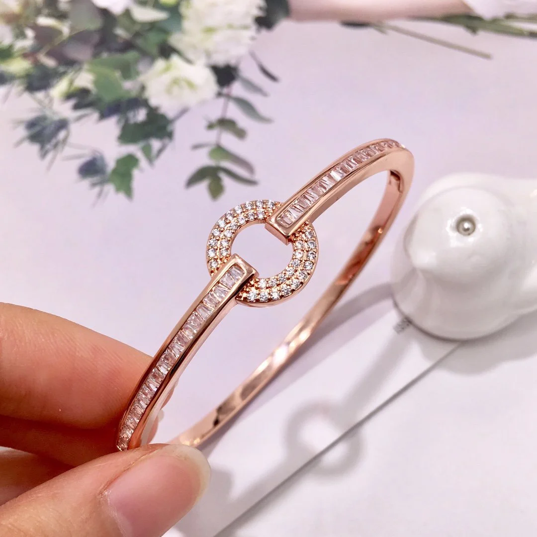 2022 Hot Trend Brand Luxury Circle Diamond Bracelet Gold Rose Gold SilverEveryday Wear, Party, Birthday