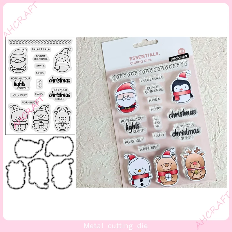

Chirstmas Stamp and Metal Cutting Dies for DIY Scrapbooking Photo Album Decorative Embossing Paper Card Crafts Die 2022