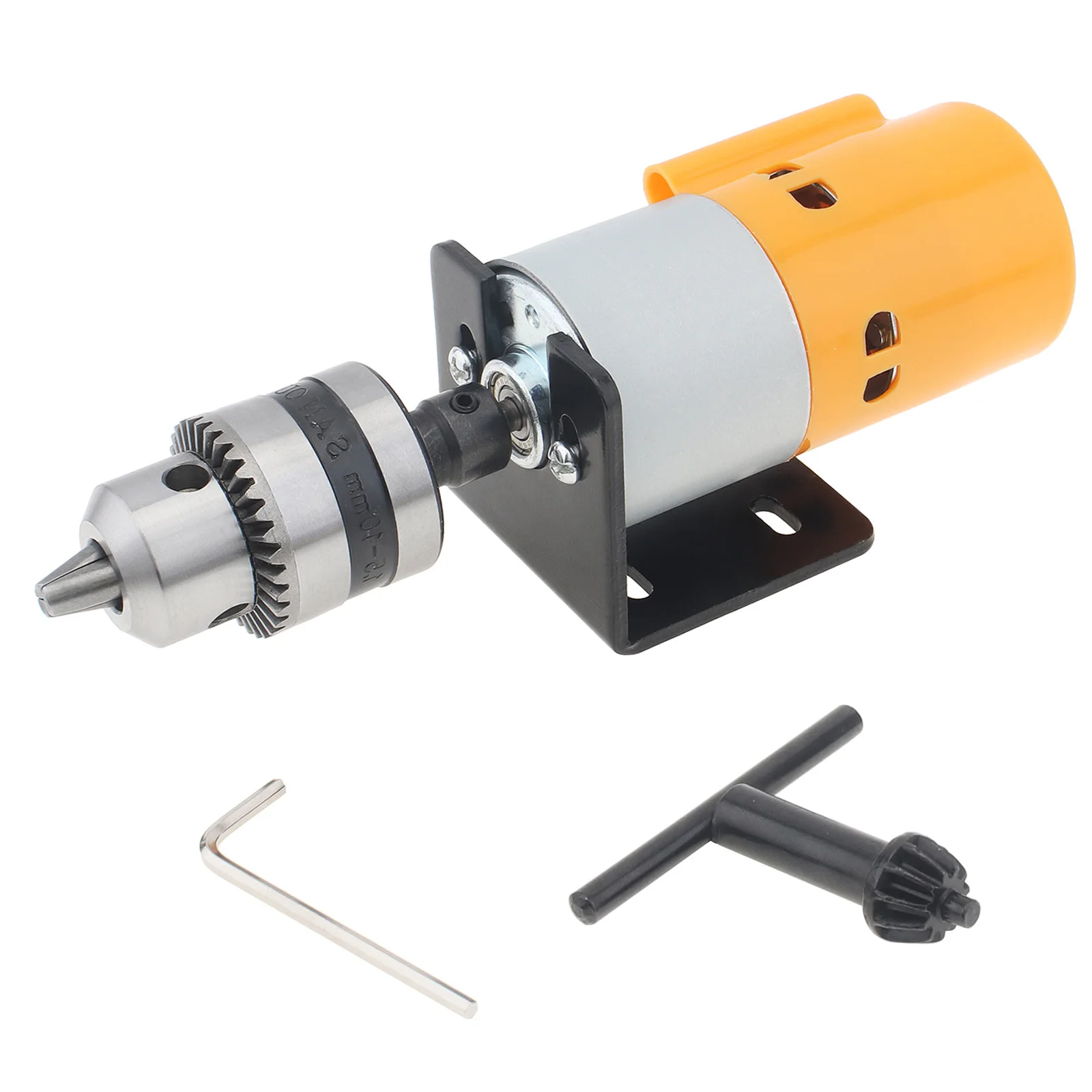 775 Motor Drill Chuck 12V 24V 1.5-10mm B12 Chuck Mini Bench Table Drill 775 DC Motor DIY Electric Drill Bracket Connecting Rod