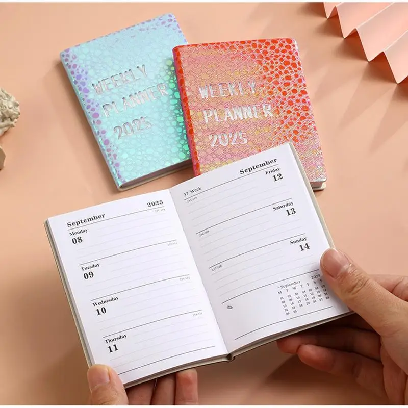 A7 english Agenda Book Color Notebook Pocket Daily Weekly Monthly Planner Notebook To Do List Planning Calendar