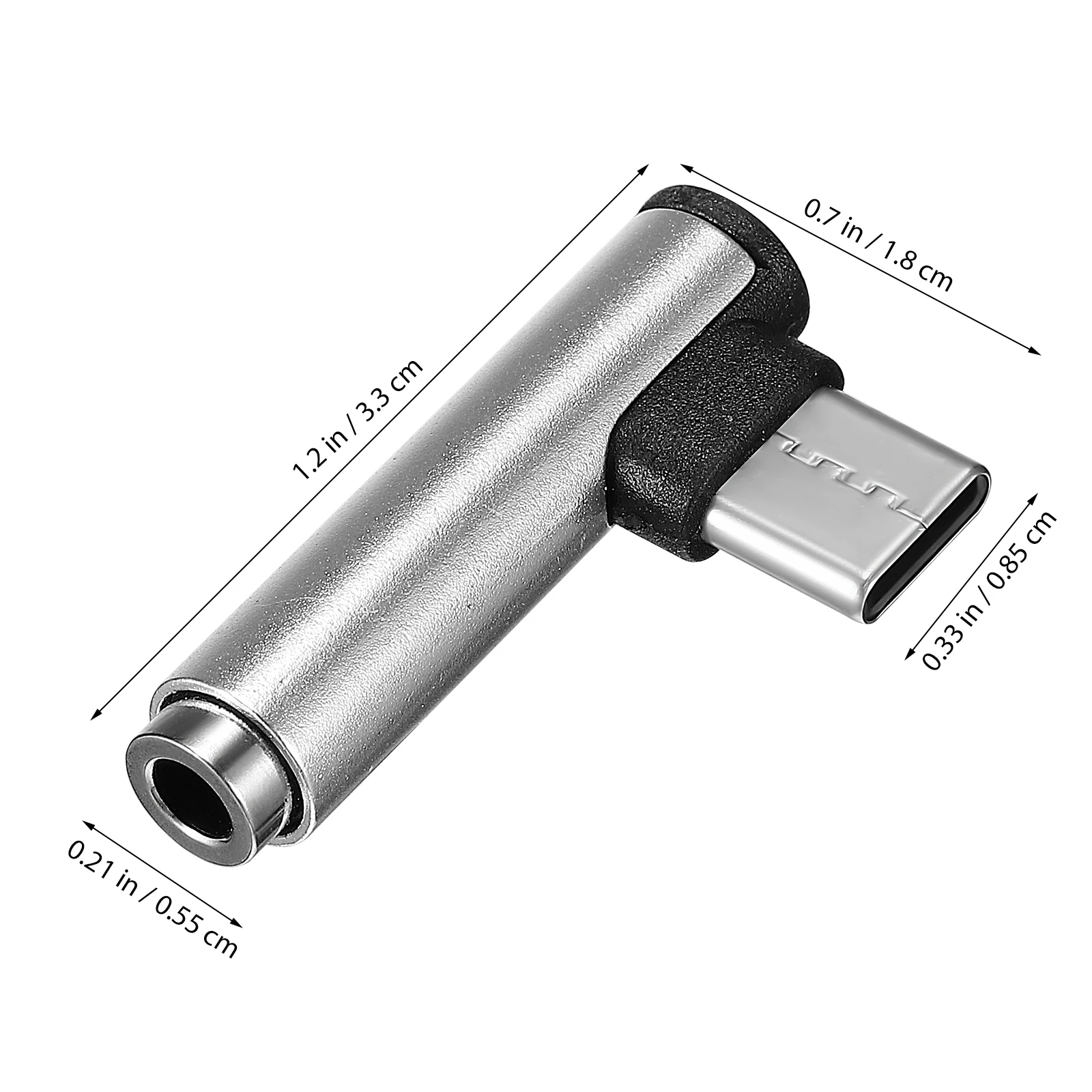 2Pcs Type-C To 3.5mm Audio Adapter 90 Degree Angle Audio Headphone Adapter For Mobile Phone Mobile Phone Tablet