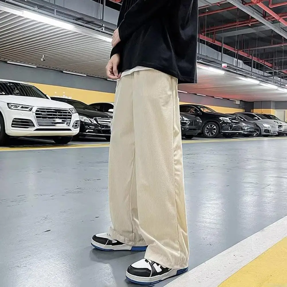 

Chic Autumn Pants Corduroy Deep Crotch Men Spring Pants Full Length Autumn Pants